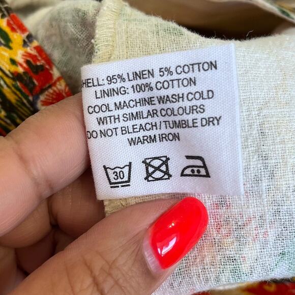 Anthropologie LF Markey Bryson Dungarees Womens Overalls Size 10 Harvest Print - Picture 16 of 16